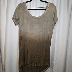 Doublju Oversized Women's Short Sleeve Ombre Top